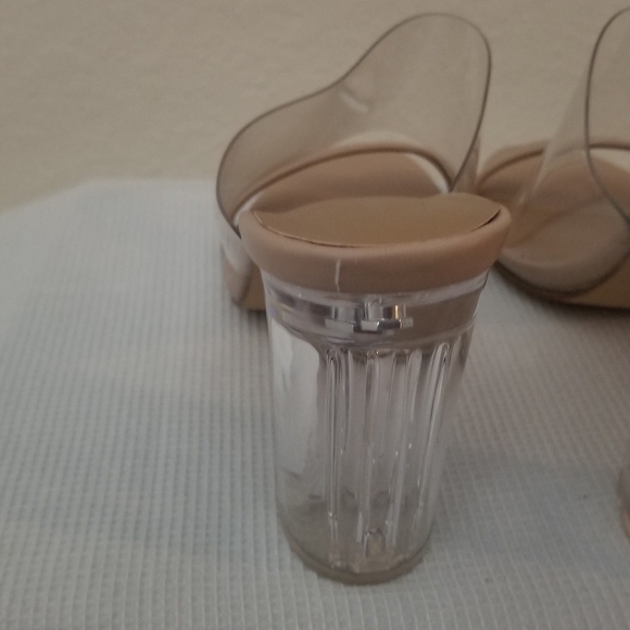 Steve Madden Averie Clear Block Heels - Picture 3 of 6